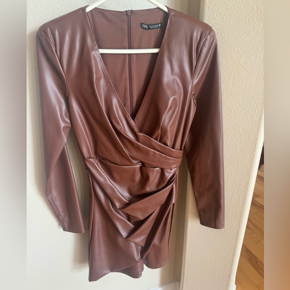 Zara Faux Leather dress